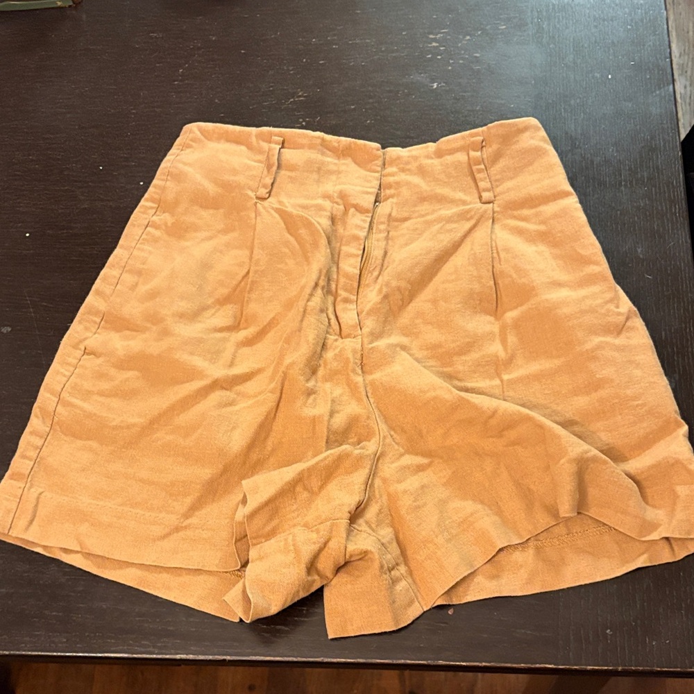 Zara High Waist linen Shorts